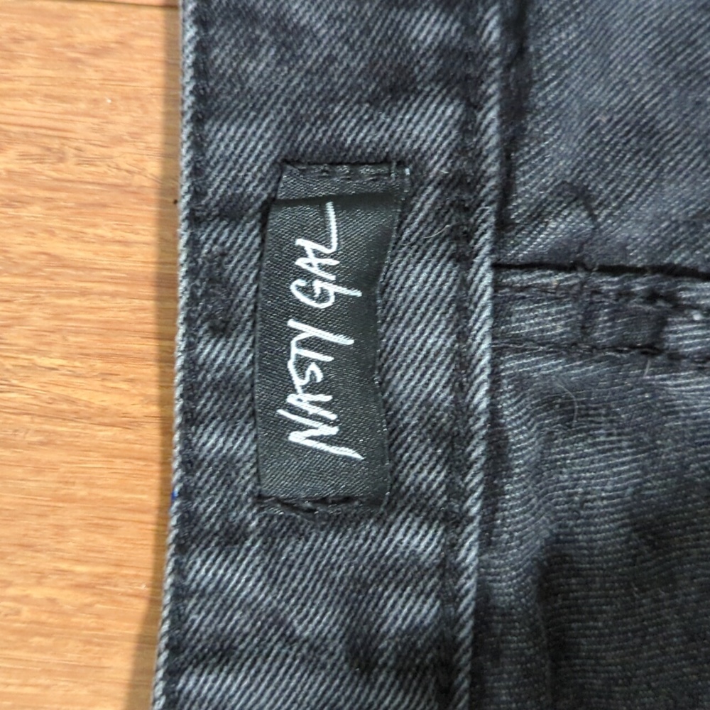 Nasty Gal Black (Faded) Distressed Jeans - Picture 2 of 9